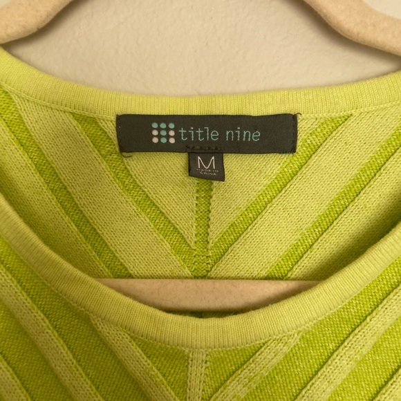 Title Nine green sleeveless knitted mini dress size medium - Picture 5 of 6